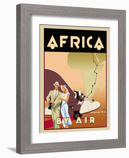 Africa by Air-Brian James-Framed Art Print