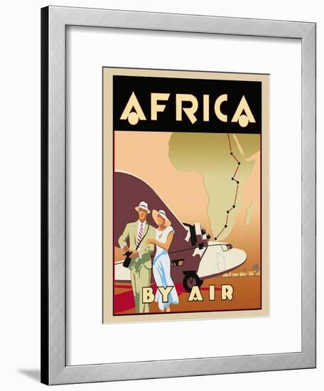 Africa by Air-Brian James-Framed Art Print