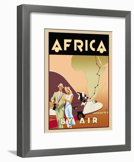 Africa by Air-Brian James-Framed Art Print