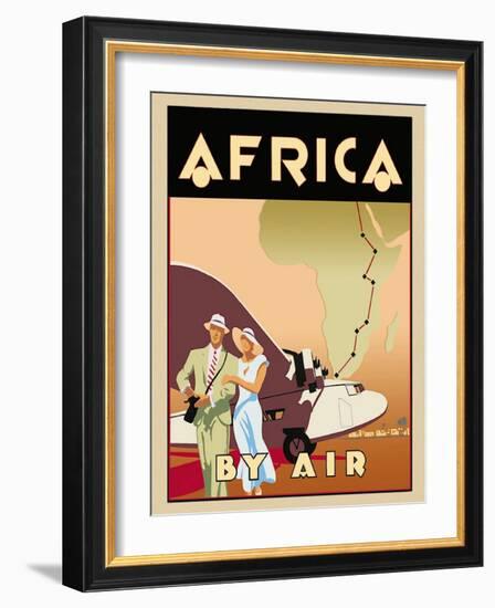 Africa by Air-Brian James-Framed Art Print