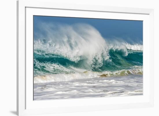 africa, Cape Verde, Sal. Waves near to Ponta Preta-Catherina Unger-Framed Photographic Print