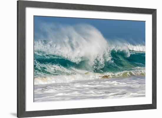 africa, Cape Verde, Sal. Waves near to Ponta Preta-Catherina Unger-Framed Photographic Print