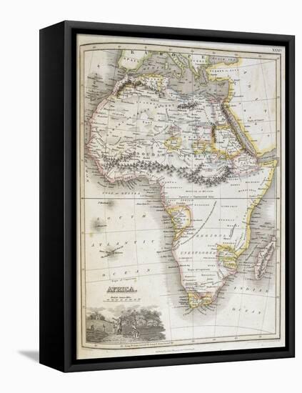 Africa, from A General Atlas of the Several Empires, Kingdoms and States in the World, 1830-N R Hewitt-Framed Premier Image Canvas