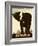 Africa Image With Elephant Silhouette-Phase4Photography-Framed Art Print