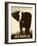 Africa Image With Elephant Silhouette-Phase4Photography-Framed Art Print