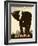 Africa Image With Elephant Silhouette-Phase4Photography-Framed Art Print