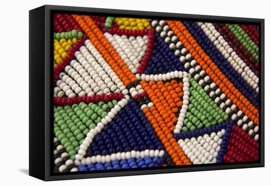 Africa, Kenya. Maasai Tribal Beads-Kymri Wilt-Framed Premier Image Canvas