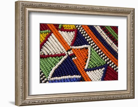 Africa, Kenya. Maasai Tribal Beads-Kymri Wilt-Framed Photographic Print