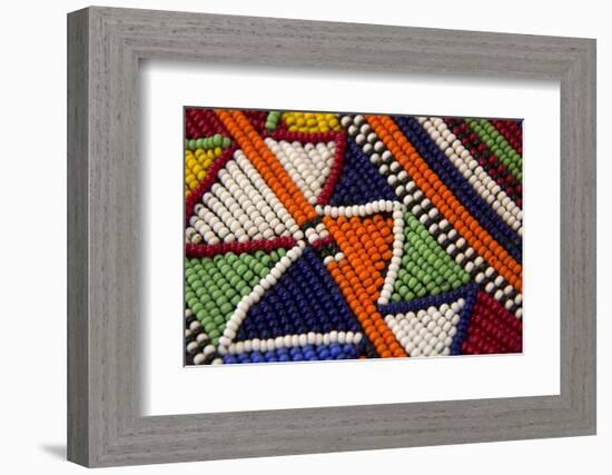 Africa, Kenya. Maasai Tribal Beads-Kymri Wilt-Framed Photographic Print