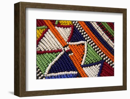 Africa, Kenya. Maasai Tribal Beads-Kymri Wilt-Framed Photographic Print