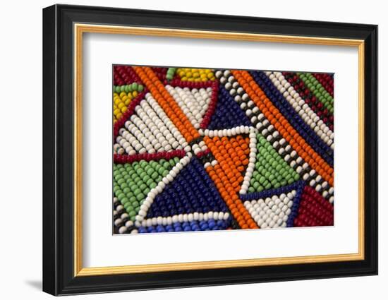 Africa, Kenya. Maasai Tribal Beads-Kymri Wilt-Framed Photographic Print