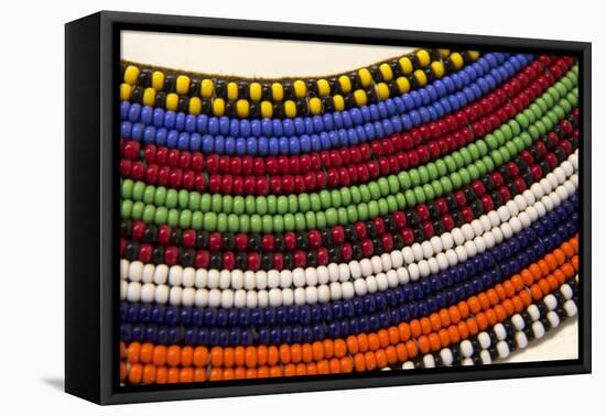 Africa, Kenya. Maasai Tribal Beads.-Kymri Wilt-Framed Premier Image Canvas