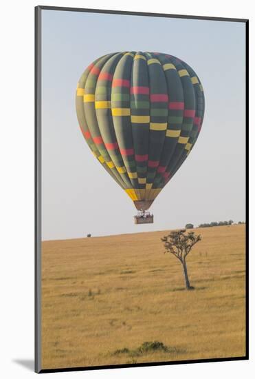 Africa, Kenya, Masai Mara National Reserve. Hot air balloon over savannah.-Emily Wilson-Mounted Photographic Print