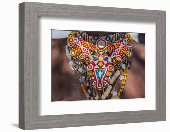 Africa, Kenya, Samburu National Reserve. Tribal handicrafts, jewelry.-Emily Wilson-Framed Photographic Print