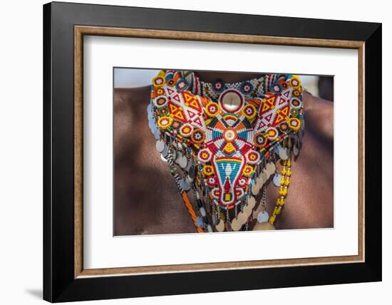 Africa, Kenya, Samburu National Reserve. Tribal handicrafts, jewelry.-Emily Wilson-Framed Photographic Print