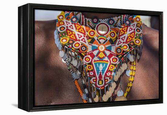 Africa, Kenya, Samburu National Reserve. Tribal handicrafts, jewelry.-Emily Wilson-Framed Premier Image Canvas