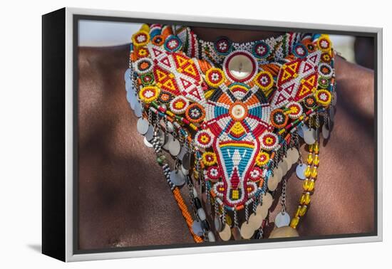 Africa, Kenya, Samburu National Reserve. Tribal handicrafts, jewelry.-Emily Wilson-Framed Premier Image Canvas