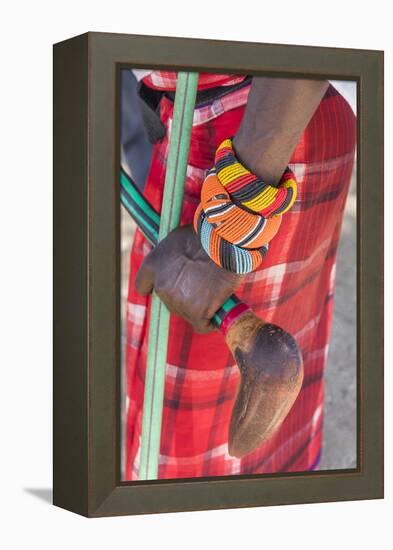 Africa, Kenya, Samburu National Reserve. Tribal handicrafts, jewelry.-Emily Wilson-Framed Premier Image Canvas