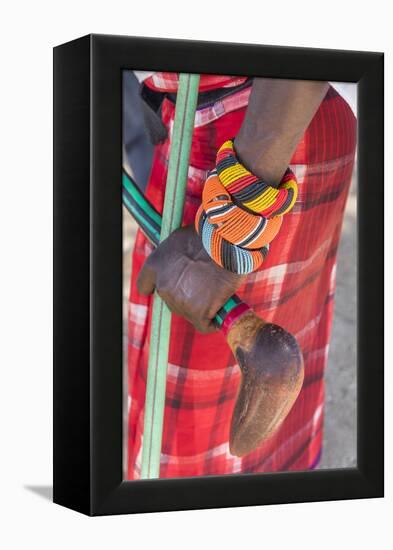 Africa, Kenya, Samburu National Reserve. Tribal handicrafts, jewelry.-Emily Wilson-Framed Premier Image Canvas