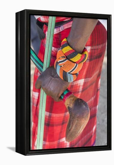 Africa, Kenya, Samburu National Reserve. Tribal handicrafts, jewelry.-Emily Wilson-Framed Premier Image Canvas