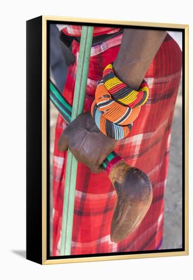 Africa, Kenya, Samburu National Reserve. Tribal handicrafts, jewelry.-Emily Wilson-Framed Premier Image Canvas