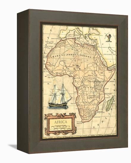 Africa Map-Vision Studio-Framed Stretched Canvas