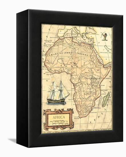 Africa Map-Vision Studio-Framed Stretched Canvas