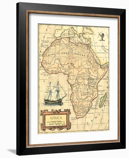 Africa Map-Vision Studio-Framed Art Print