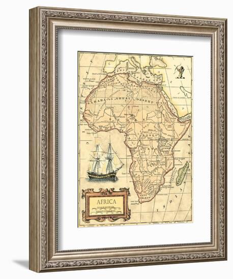 Africa Map-Vision Studio-Framed Art Print