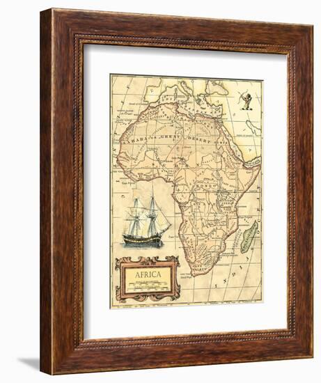 Africa Map-Vision Studio-Framed Art Print