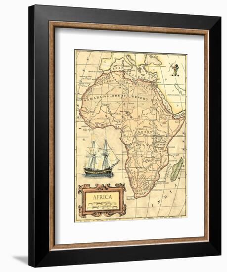 Africa Map-Vision Studio-Framed Art Print