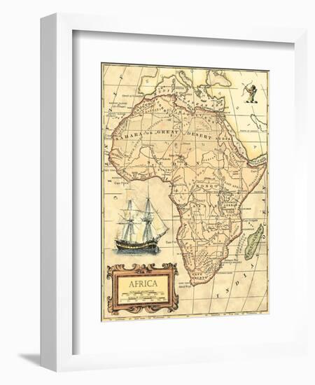 Africa Map-Vision Studio-Framed Art Print