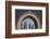 Africa, Morocco, Fes. an Arch with Classic Moorish Decor Frames Two Minarets-Brenda Tharp-Framed Photographic Print