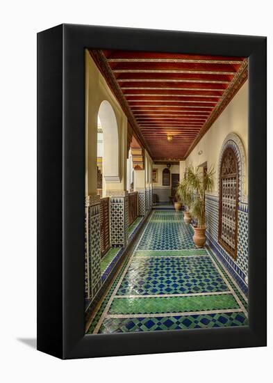 Africa, Morocco, Fes. Ornate and Colorful Hallway-Brenda Tharp-Framed Premier Image Canvas