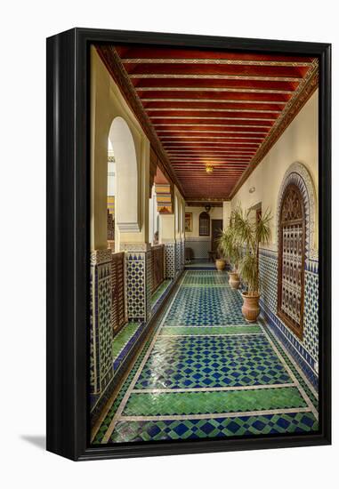 Africa, Morocco, Fes. Ornate and Colorful Hallway-Brenda Tharp-Framed Premier Image Canvas