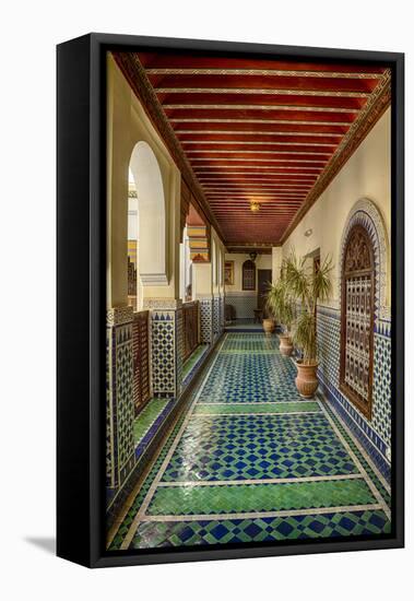 Africa, Morocco, Fes. Ornate and Colorful Hallway-Brenda Tharp-Framed Premier Image Canvas