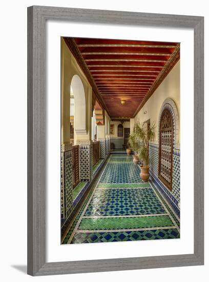 Africa, Morocco, Fes. Ornate and Colorful Hallway-Brenda Tharp-Framed Photographic Print