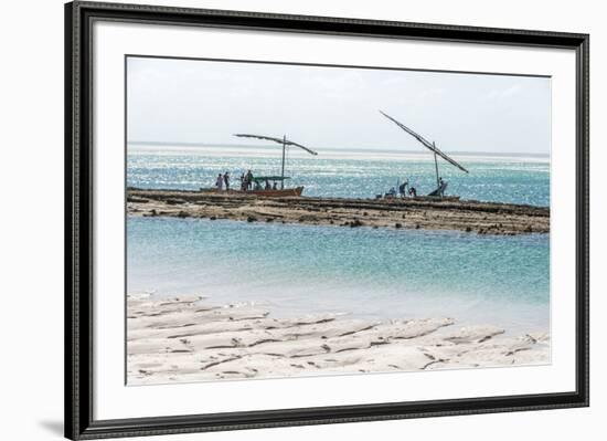 Africa, Mozambique, Bazaruto Islands. Fishermen at the Bazaruto Islands.-Catherina Unger-Framed Photographic Print