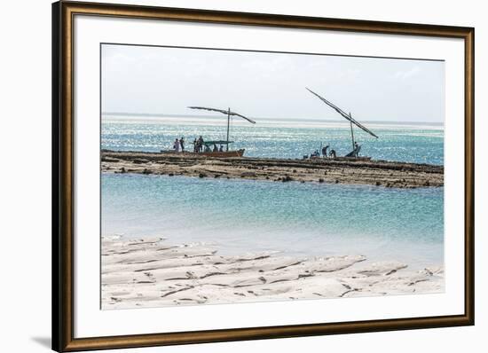 Africa, Mozambique, Bazaruto Islands. Fishermen at the Bazaruto Islands.-Catherina Unger-Framed Photographic Print