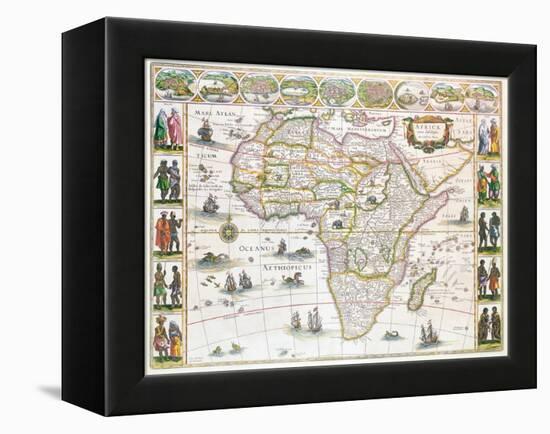 Africa Nova, c.1617-Willem Janszoon Blaeu-Framed Premier Image Canvas