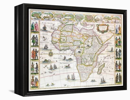 Africa Nova, c.1617-Willem Janszoon Blaeu-Framed Premier Image Canvas