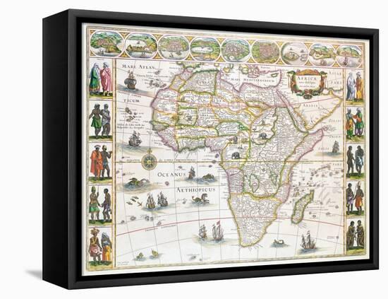 Africa Nova, c.1617-Willem Janszoon Blaeu-Framed Premier Image Canvas