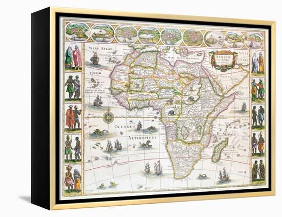 Africa Nova, c.1617-Willem Janszoon Blaeu-Framed Premier Image Canvas