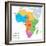 Africa Regions Map with Single Countries-PeterHermesFurian-Framed Photographic Print