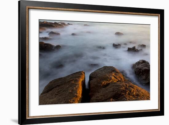 Africa, South Africa. Sunset on Ocean and Shore Rocks-Jaynes Gallery-Framed Photographic Print