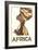 Africa Travel Poster-null-Framed Premium Giclee Print