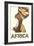 Africa Travel Poster-null-Framed Premium Giclee Print