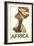 Africa Travel Poster-null-Framed Premium Giclee Print