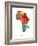 Africa Watercolor Map-Michael Tompsett-Framed Art Print