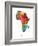 Africa Watercolor Map-Michael Tompsett-Framed Art Print